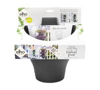 Elho Corsica Forêt Vertical 24 - Pot De Fleurs pour Balcon & Extérieur - Ø 26.7 x H 29.7 cm - Noir/Anthracite