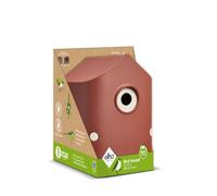 Elho Cosy Bird House 18cm - Nichoir Oiseaux Exterieur - à Plus de 11 Espèces - Plastique 100% Recyclé - L17.6 x B18 x H23 cm - Rouge/Rouge Toscane