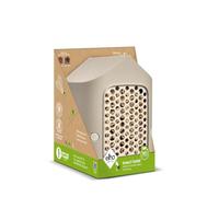 Elho Cosy Insect Hotel 18cm - Hôtel à Insectes - Insectes et Abeilles - Plastique 100% Recyclé - L17.6 x B18 x H23 cm - Beige/Beige Champignon