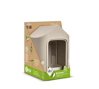 Elho Cosy Mangeoire à Oiseaux 18 cm - Mangeoire et Bain à Oiseaux - Plastique 100% recyclé - L17,6 x l18 x H23 cm - Beige/Beige Champignon