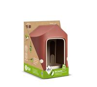 Elho Cosy Mangeoire à Oiseaux 18 cm - Mangeoire et Bain d'oiseaux - Plastique 100% recyclé - L17,6 x l18 x H23 cm - Rouge/Rouge Toscane