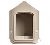 Elho Mangeoire à oiseaux Cosy 18 cm – Mangeoire/bain – Plastique 100% recyclé – Beige Champignon