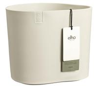 Elho Eden 25 - Pot de Fleur - Interieur & Extérieur - Plastique 100% Recyclé - Ø 24.5 x H 23.1 cm - Blanc/Blanc Lin