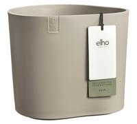 Elho Eden 25 - Pot de Fleur - Interieur & Extérieur - Plastique 100% Recyclé - Ø 24.5 x H 23.1 cm - Gris/Taupe Doux