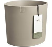 Elho Eden 30 - Pot de Fleur - Interieur & Extérieur - Plastique 100% Recyclé - Ø 28.2 x H 27.9 cm - Gris/Taupe Doux