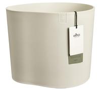 Elho Eden 35 - Pot de Fleur - Interieur & Extérieur - Plastique 100% Recyclé - Ø 32.6 x H 32.0 cm - Blanc/Blanc Lin
