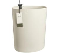 Elho Eden Aquacare High 40 - Pot de Fleur - Interieur & Extérieur - Plastique 100% Recyclé - Ø 39.0 x H 50.1 cm - Blanc/Blanc Lin