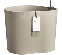Elho Eden Aquacare Low 40 - Pot de Fleur - Interieur & Extérieur - Plastique 100% Recyclé - Ø 39.6 x H 36.1 cm - Gris/Taupe Doux