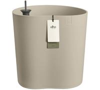 Elho Eden Aquacare Medium 40 - Pot de Fleur - Interieur & Extérieur - Plastique 100% Recyclé - Ø 38.0 x H 43.1 cm - Gris/Taupe Doux