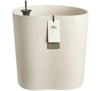 Elho Eden Aquacare Medium 40cm Pot de Fleur - Linen White | L 38 x W 42 x H 43.1 cm | Plastique 100% recyclé