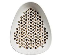 Elho Essential Bee Hotel 18cm - Hôtel pour Abeilles - Plastique 100% Recyclé - L18 x B21.1 x H23 cm - Gris/Gris Fibreux