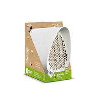 Elho Essential Bee Hotel 18cm - Hôtel pour Abeilles - Plastique 100% Recyclé - L18 x B21.1 x H23 cm - Gris/Gris Fibreux