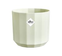 Elho Facet Rond 23cm - Pot de Fleurs pour Intérieur - Plastique 100% Recyclé - Ø 22.7 x H 20.4 cm - Vert/Vert Thé