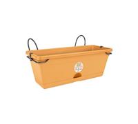 Elho Green Basics Balconnière Allin1 30 - Planteur pour Balcon & Extérieur - Ø 29.5 x H 15.5 cm - Marron/Mild Terra