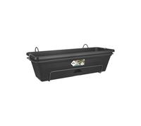 Elho Green Basics Balconnière Allin1 50 - Planteur pour Balcon & Extérieur - Ø 49.0 x H 16.5 cm - Noir/Living Noir
