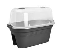 ELHO Balconnière GB Set De Cult - L 55 x B 28.5 x H 25 cm - Living Noir - 100% recyclé