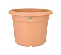 Elho Green Basics Cilinder 55 - Pot De Fleurs pour Extérieur - Ø 54.3 x H 41.2 cm - Marron/Mild Terra