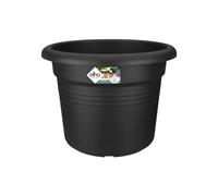 Elho Green Basics Cilinder 55 - Pot De Fleurs pour Extérieur - Ø 54.3 x H 41.2 cm - Noir/Living Noir