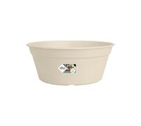 Elho Green Basics Coupe 27 - Pot De Fleurs pour Extérieur - Ø 27.0 x H 11.4 cm - Blanc/Coton Blanc