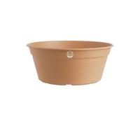Elho Green Basics Coupe 27 - Pot De Fleurs pour Extérieur - Ø 27.0 x H 11.4 cm - Marron/Terre Cuite Doux