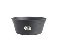 Elho Green Basics Coupe 33 - Pot De Fleurs pour Extérieur - Ø 33.0 x H 13.9 cm - Noir/Living Noir