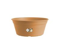 Elho Green Basics Coupe 38 - Pot De Fleurs pour Extérieur - Ø 38.0 x H 15.9 cm - Marron/Mild Terra