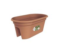 Elho Green Basics Flower Bridge 55 - Planteur pour Balcon & Extérieur - Ø 54.5 x H 22.8 cm - Marron/Mild Terra