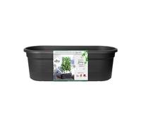Elho Green Basics Jardiniere Treillis 80 - Planteur pour Extérieur & Récolte - Ø 77.5 x H 26.0 cm - Noir/Living Noir