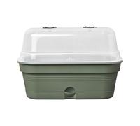 Elho Green Basics Plateau De Culture Allin1 32 - Planteur pour Culture & Récolte - Plastique 100% recyclé - Ø 32.0 x H 13.2 cm - Vert/Leaf Green