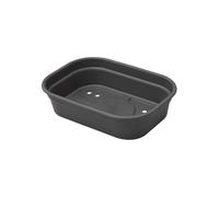 Elho Green Basics Plateau De Culture 24 - Accessoires pour Intérieur, Extérieur, Culture & Récolte - Ø 24.0 x H 6.0 cm - Living Noir
