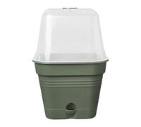 ELHO Pot de culture Carré GREEN BASICS - Plastique - Réservoir - 19,5 x 19,5 x H 16,5 cm - Leaf Green