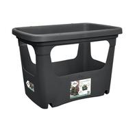 Elho Green Basics Stack & Grow 50 - Planteur pour Extérieurculture Et Récolte - Ø 50.9 x H 35.7 - Living Noir