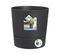 ELHO Pot de fleurs Rond Greensense Aqua Care - Ø 29,,5 x H 29,1 cm - 15 L - Gris Charbon