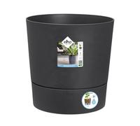 Elho Greensense Aqua Care Rond 35 - Pot De Fleurs pour Intérieur & Extérieur - Ø 34.5 x H 34.1 cm - Gris/Gris Charbon