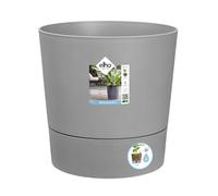 Elho Greensense Aqua Care Rond 35 - Pot De Fleurs pour Intérieur & Extérieur - Ø 34.5 x H 34.1 cm - Gris/Ciment Clair