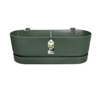 Elho Greenville Easy Balcony 52 - Planteur pour Balcon - Plastique 100% recyclé - Ø 52.0 x H 19.4 cm - Vert/Leaf Green