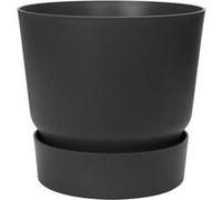ELHO Greenville Pot de fleurs rond 47 - Noir - Ø 47 x H 44 cm - extérieur - 100% recyclé