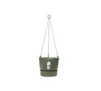 ELHO Pot de fleurs à suspendre Greenville - Ø 23,9 x H 20,3 cm - Extérieur - Vert feuille