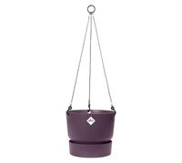 Elho Greenville Suspension 24 - Pot De Fleurs pour Balcon & Extérieur - Plastique 100% recyclé - Ø 23.5 x H 20.5 cm - Violet/Vintage Prune