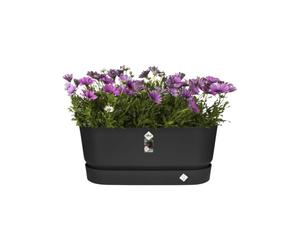 Elho Greenville Terrase 80cm Roues Jardinière - Living Noir