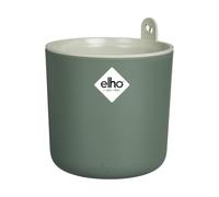 Elho Happy Herbs 14cm Pot de Fleur - Leaf Green | Ø 14.5 x H 17 cm | Convient à une Utilisation Intérieure | Plastique 100% recyclé