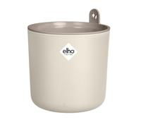 Elho Happy Herbs 15 - Potager d'Intérieur - Bac a Reserve d'eau - Plastique 100% Recyclé - Ø 24.5 x H 23.1 cm - Blanc/Blanc Lin