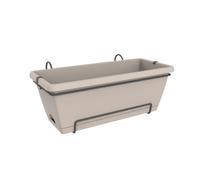 Elho Planteur pour balcon et extérieur Barcelona XL Allin1 55 Ø 54,5 x H 23 cm Marron/Taupe