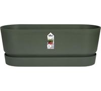 ELHO Jardiniere ovale GREENVILLE - Ø49 x 19,8 x 18,4 cm - Plastique recyclé - Résistant au gel - Leaf Green