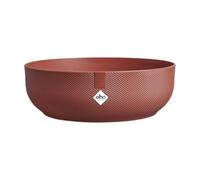 Elho Jazz Bowl 28 - Pot de Fleur Interieur - Plastique 100% Recyclé - Ø 27.5 x H 9.0 cm - Rouge/Tuscan Red