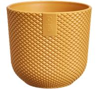 Elho Jazz Rond Mini 7cm - Petit Pot de Fleurs pour Intérieur - Plastique 100% Recyclé - Ø 7 x H 6.5 cm - Jaune/Jaune Ambré