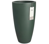 Elho June Round High 30 - Pot de Fleur - Interieur & Extérieur - Plastique 100% Recyclé - Ø 29.5 x H 52.5 cm - Vert/Vert Emerald