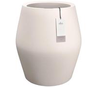 Elho June Split High 46 - Pot de Fleur - Interieur & Extérieur - Plastique 100% Recyclé - Ø 46.0 x H 53.6 cm - Blanc/Linen White