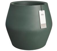 Elho June Split Low 46 - Pot de Fleur - Interieur & Extérieur - Plastique 100% Recyclé - Ø 46.0 x H 42.6 cm - Vert/Vert Emerald
