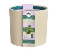 Elho Lex Pott Set of 3 - Pot de Fleur Interieur - Plastique 100% Recyclé - Ø 11, 13 and 14 cm - Blanc/Crème De Velours